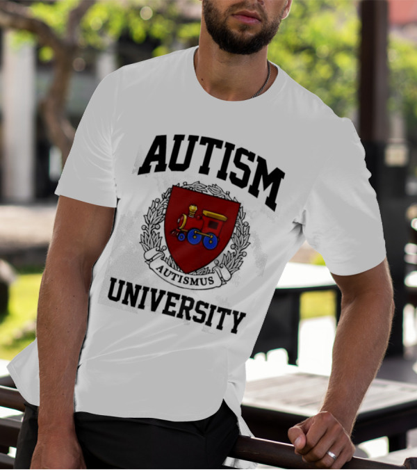 AUTISM UNIVERSITY AUTISMUS CREST CREWNECK T-Shirt