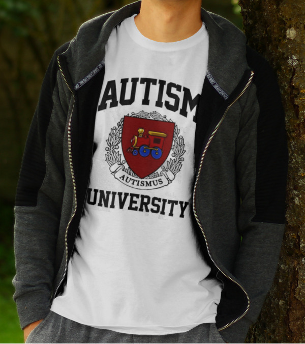AUTISM UNIVERSITY AUTISMUS CREST CREWNECK T-Shirt