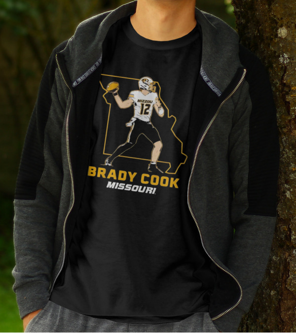 Brady Cook Mizzou Missouri Football Player 12 T-Shirt