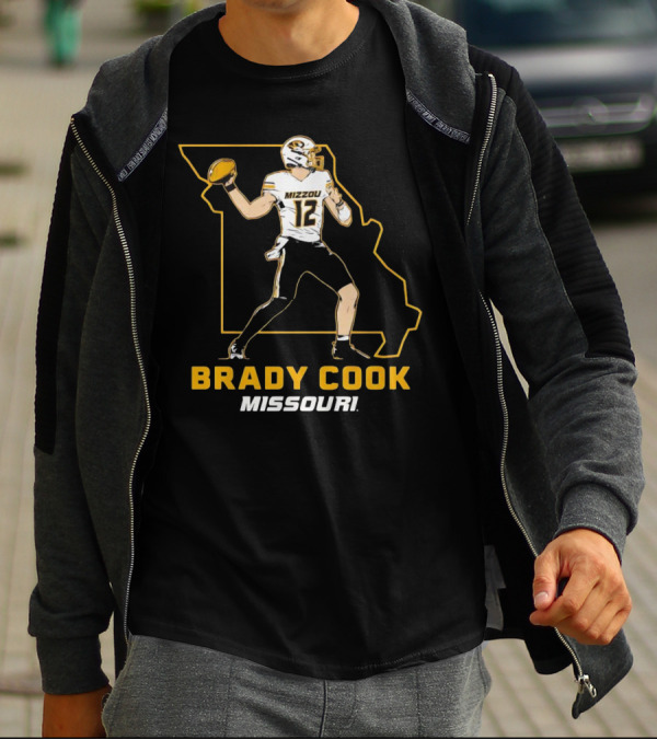 Brady Cook Mizzou Missouri Football Player 12 T-Shirt