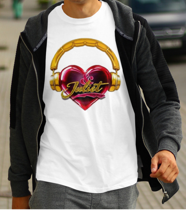Broadway Juliet Heart Headphones T-Shirt