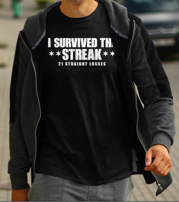 Chicago Southside Baseball I Survived The Streak 21 Straight Losses Iconic Chicago Stars T-Shirt