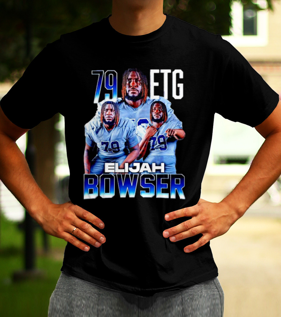 Elijah Bowser 79 ETG Football Player Montage T-Shirt