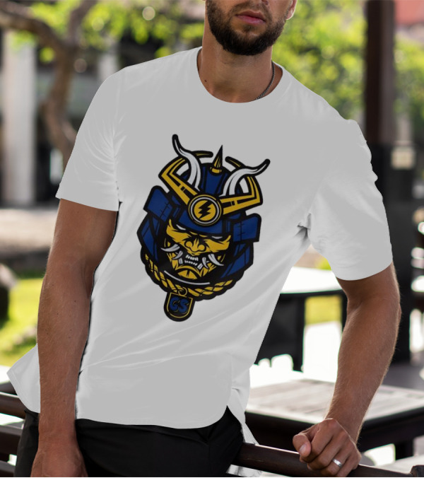 Golden State Warriors GS Samurai Helmet Emblem T-Shirt
