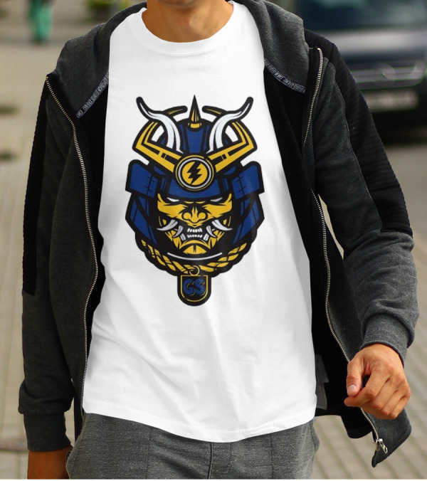 Golden State Warriors GS Samurai Helmet Emblem T-Shirt