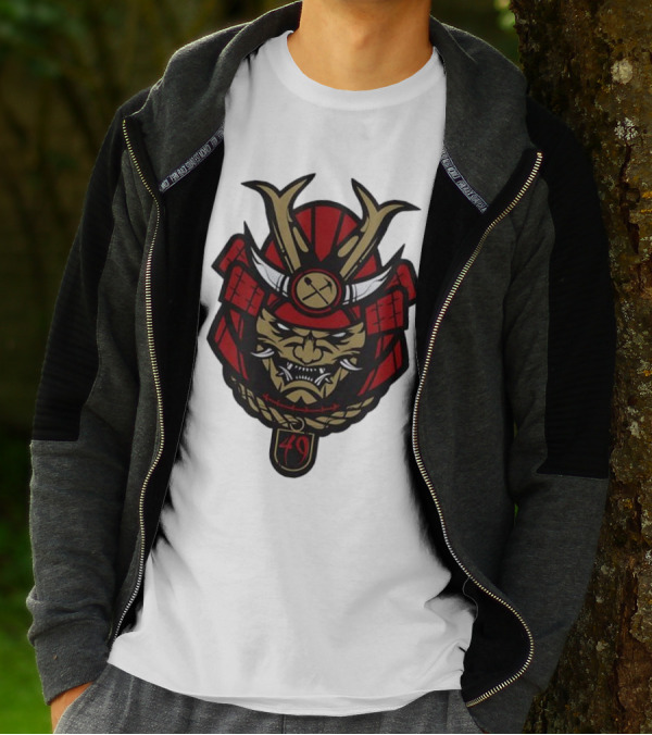 San Francisco 49ers Samurai Head With Crossed Axes And Number 49 T-Shirt