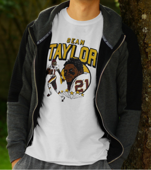 Sean Taylor Washington Commanders Caricature Player Signature T-Shirt