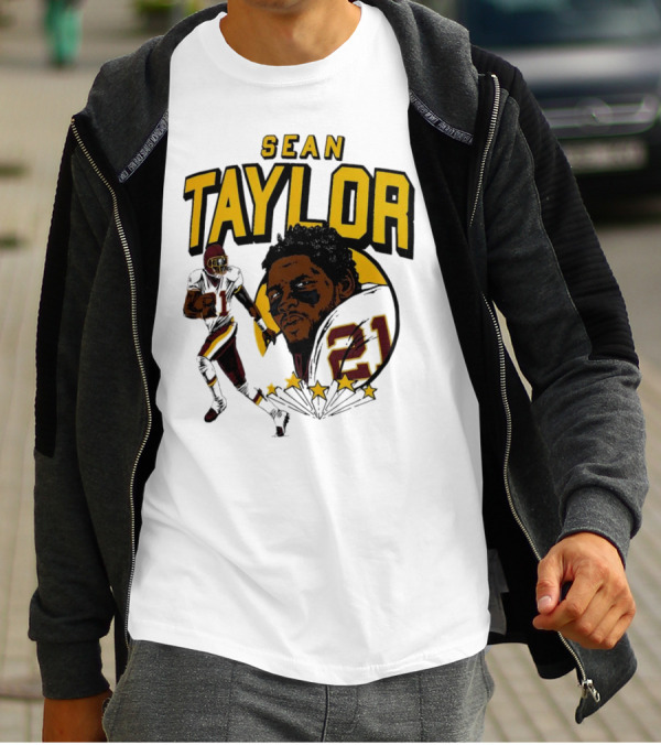 Sean Taylor Washington Commanders Caricature Player Signature T-Shirt