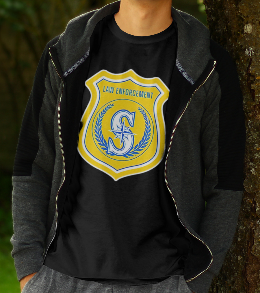 Seattle Mariners Law Enforcement Badge Shield S T-Shirt
