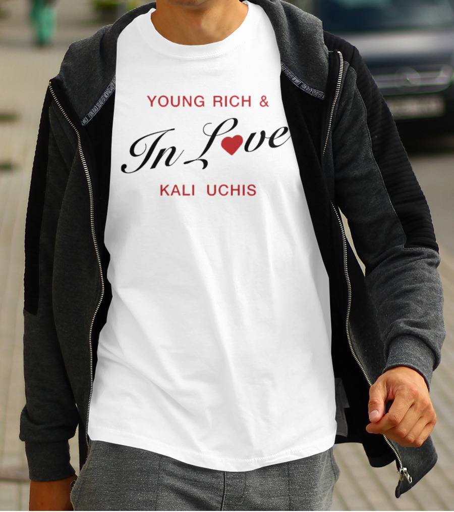 Young Rich And Kali Uchis In Love Red Heart T-Shirt