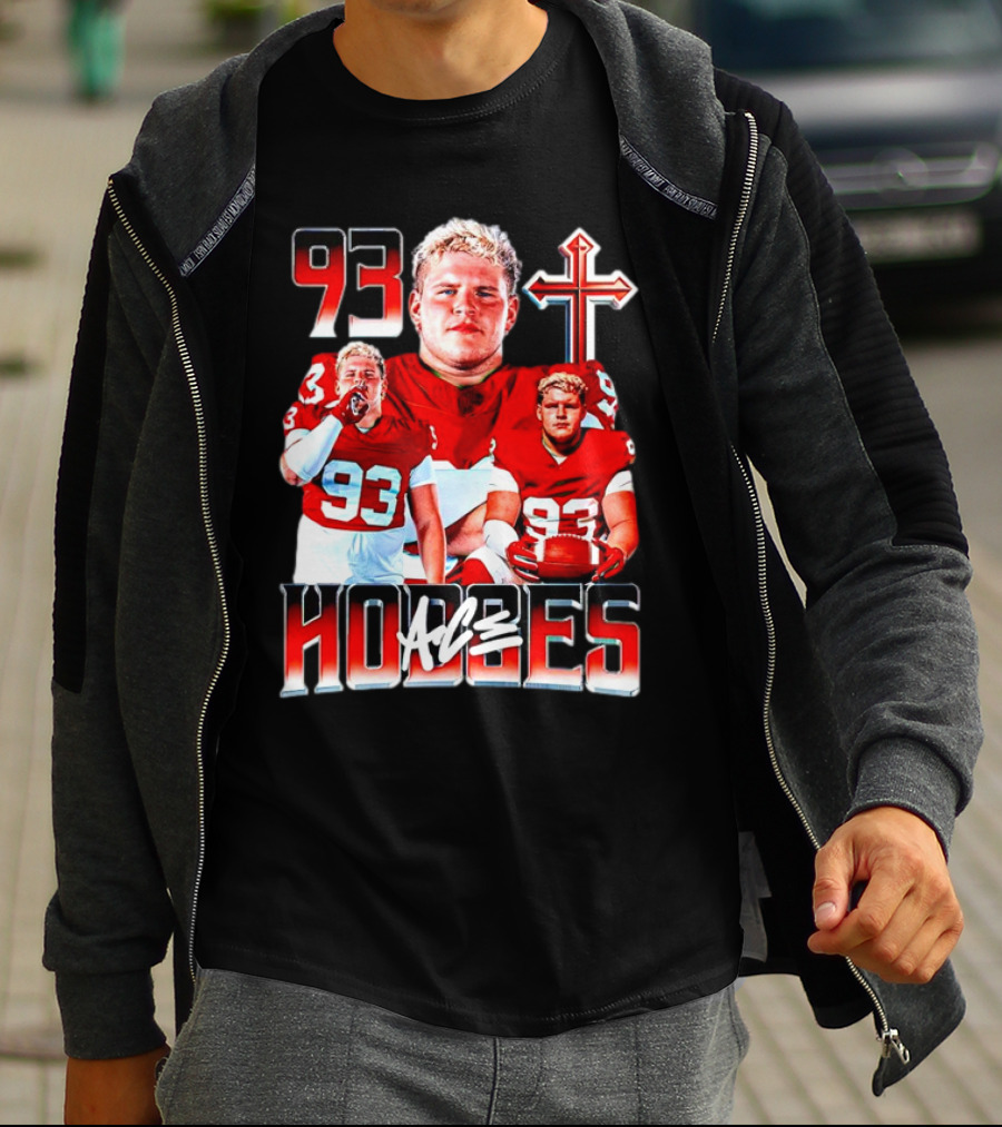 93 Ace Hodges Oklahoma Sooners Football Player Cross T-Shirt
