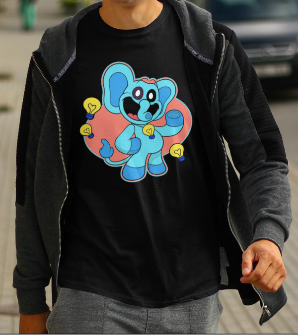 Bubba Bubbaphant Smiling Critters Lightbulb Character T-Shirt
