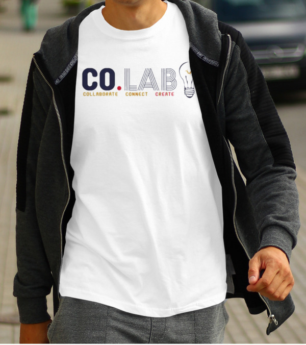 CO.LAB Collaborate Connect Create Light Bulb T-Shirt
