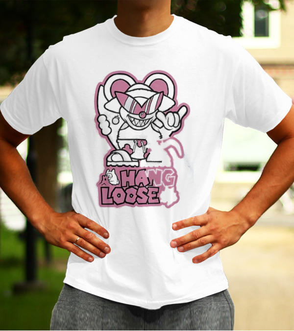 Coneyfest Hang Loose Retro Cartoon Mouse Hand Gesture T-Shirt