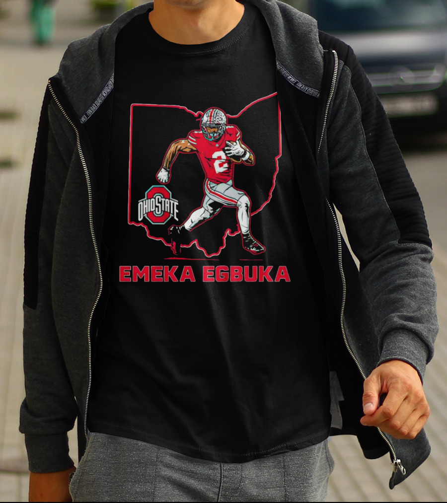 Emeka Egbuka Ohio State Buckeyes Football Star T-Shirt