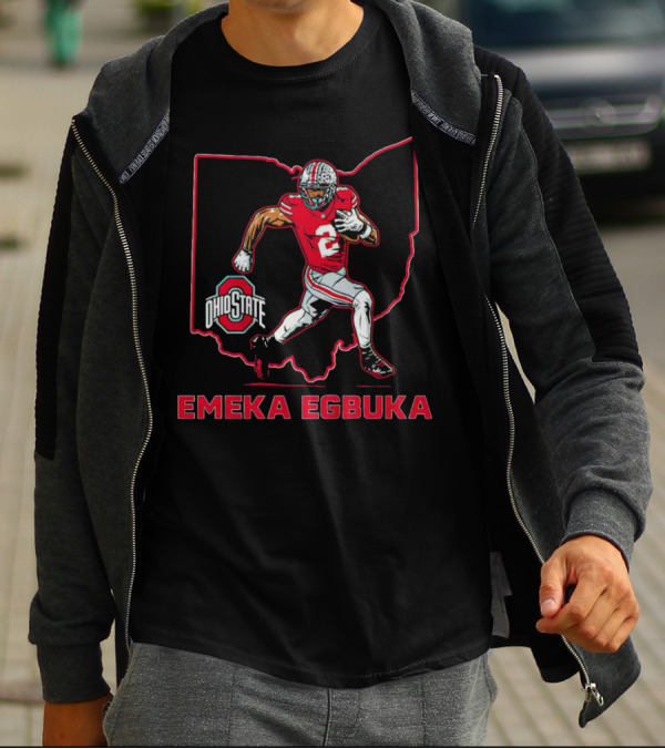 Emeka Egbuka Ohio State Buckeyes Football Star T-Shirt