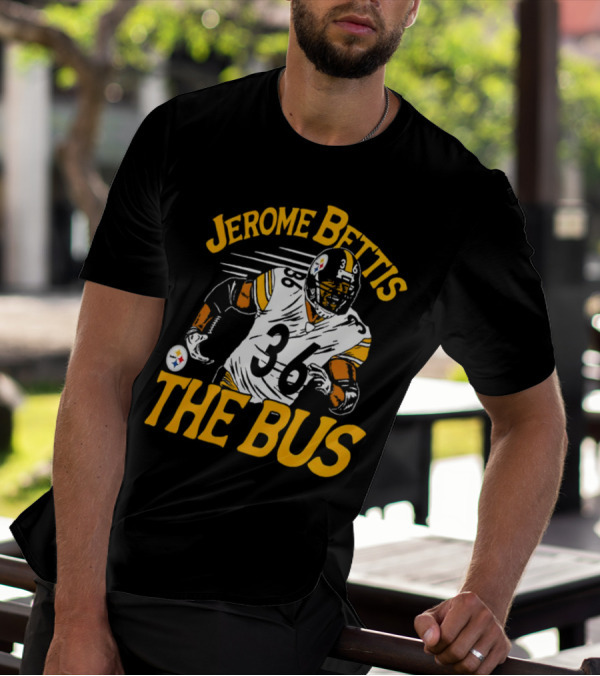 Jerome Bettis The Bus Pittsburgh Steelers 36 Caricature T-Shirt
