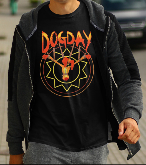 Dogday Monster Puppet With Sunburst Background T-Shirt