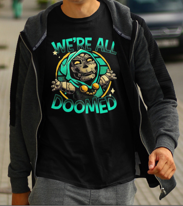 Doctor Doom We're All Doomed Cartoon T-Shirt