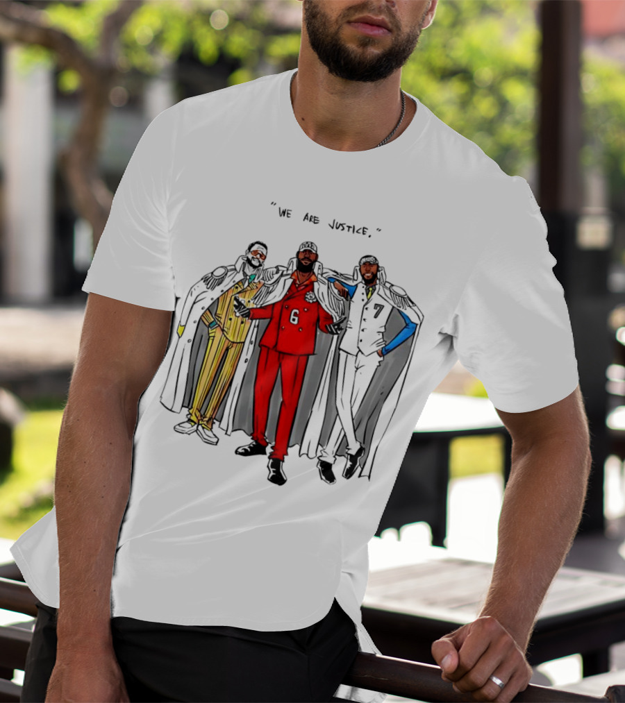 Jay Kim We Are Justice One Piece Anime Three Admirals T-Shirt