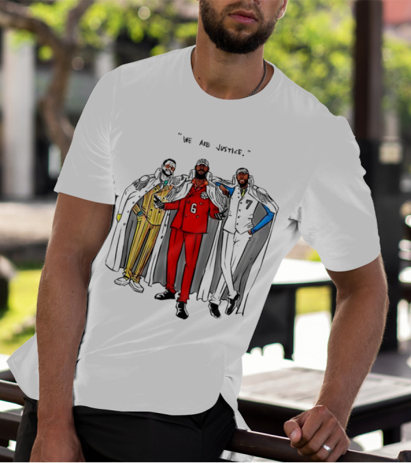 Jay Kim We Are Justice One Piece Anime Three Admirals T-Shirt