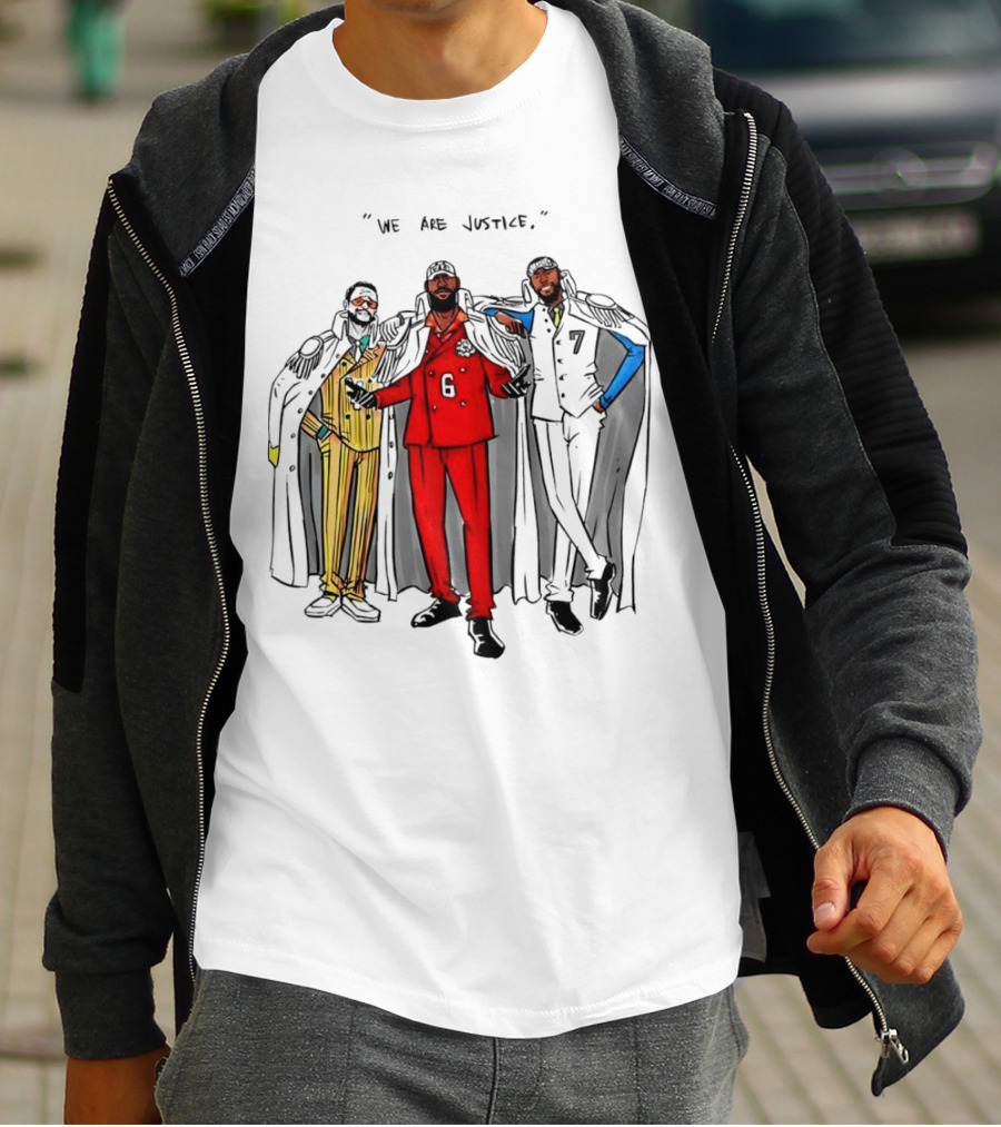 Jay Kim We Are Justice One Piece Anime Three Admirals T-Shirt