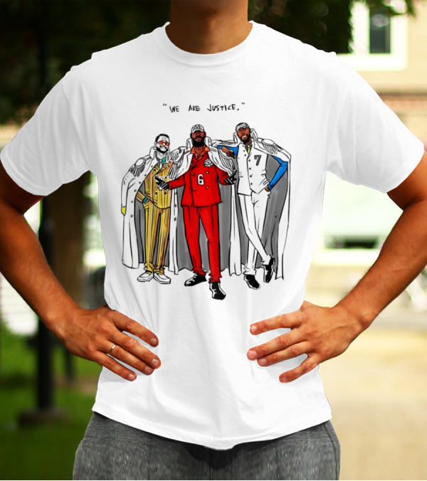 Jay Kim We Are Justice One Piece Anime Three Admirals T-Shirt