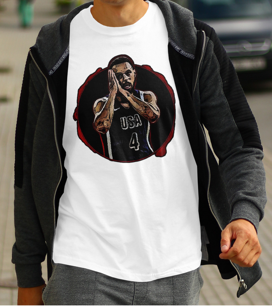 Stephen Curry Night Night USA Basketball Team Paris T-Shirt