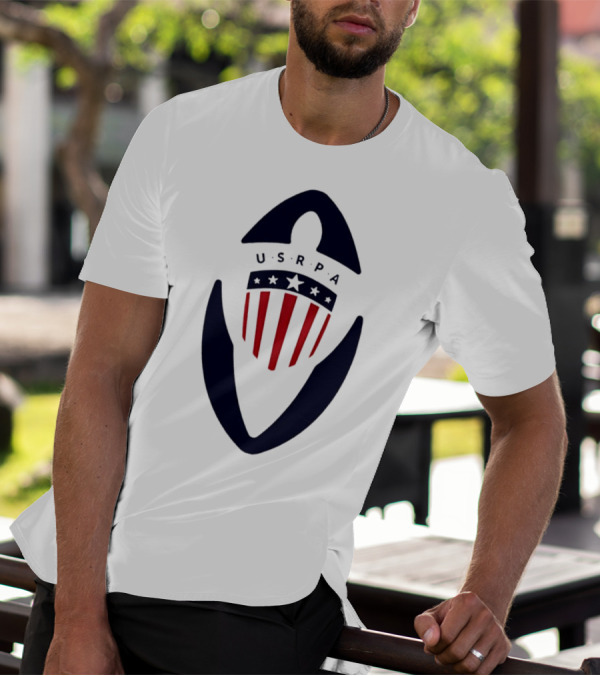 USRPA U.S. Rugby Players Association Red White And Blue Shield T-Shirt