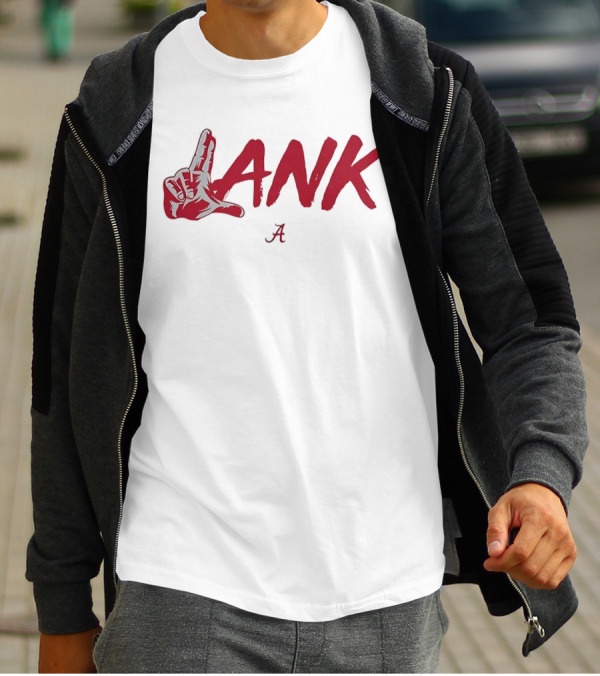 Alabama Crimson Tide Lank Hand Sign With Terrion Arnold Jalen Milroe Red A T-Shirt