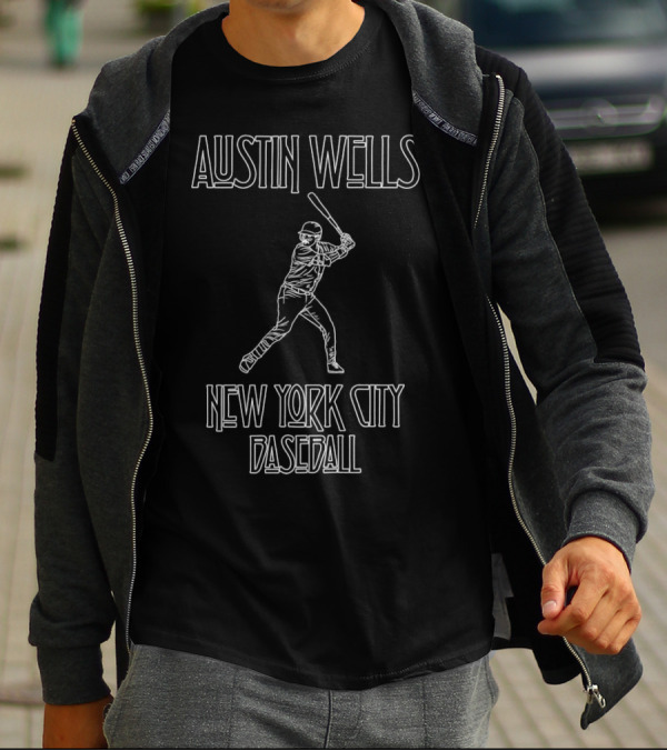 Austin Wells Baseball New York City Batter T-Shirt