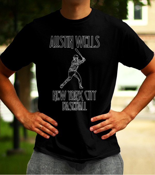 Austin Wells Baseball New York City Batter T-Shirt