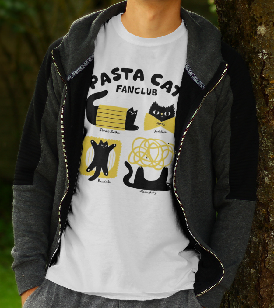 Pasta Cat Fanclub Penne Purrter ZitiFeline Pawrioli Meowgetty T-Shirt