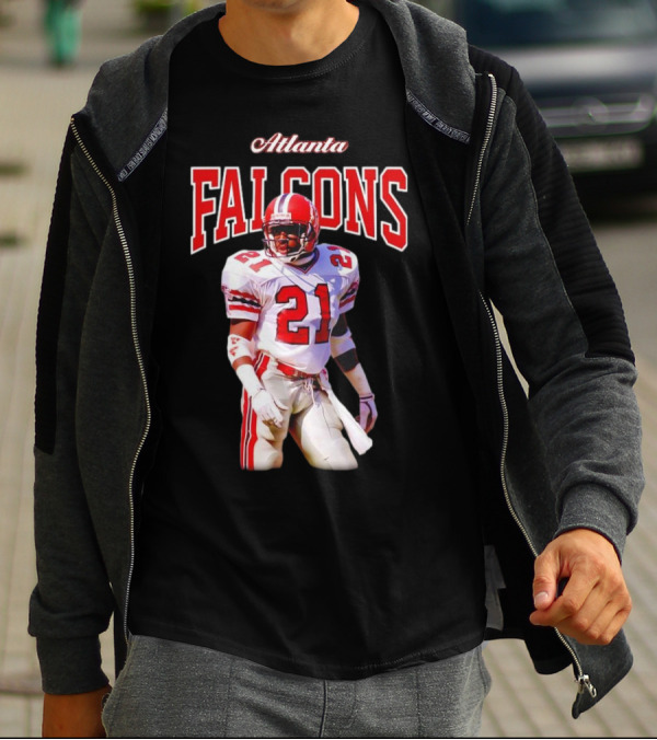 Atlanta Falcons Deion Sanders Retired Player 21 Sideline Legend T-Shirt