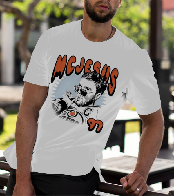 Edmonton Oilers McJesus 97 Connor McDavid T-Shirt