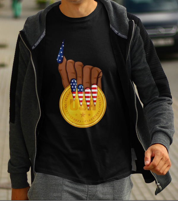 Gold Medal USA American Nails Sha’Carri Richardson T-Shirt
