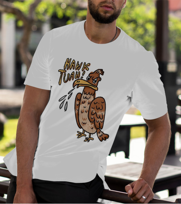 Hawk Tuah Tough Angry Bird With Spilled Ink T-Shirt