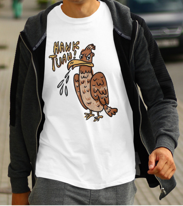 Hawk Tuah Tough Angry Bird With Spilled Ink T-Shirt