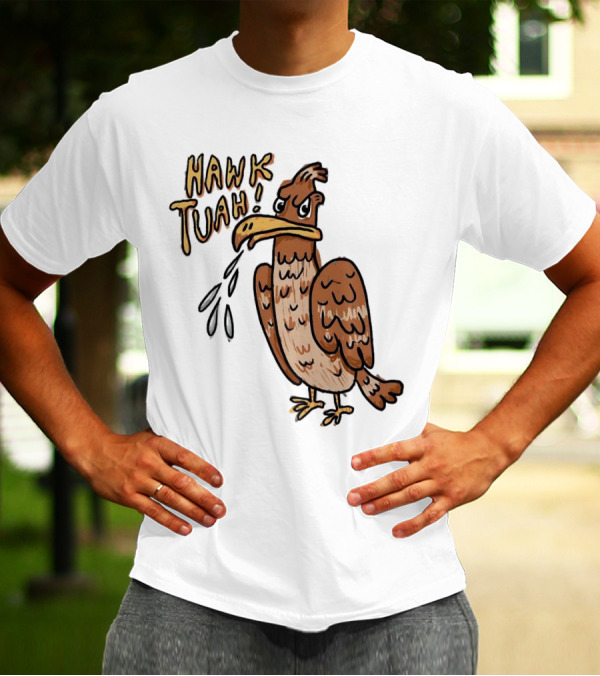 Hawk Tuah Tough Angry Bird With Spilled Ink T-Shirt