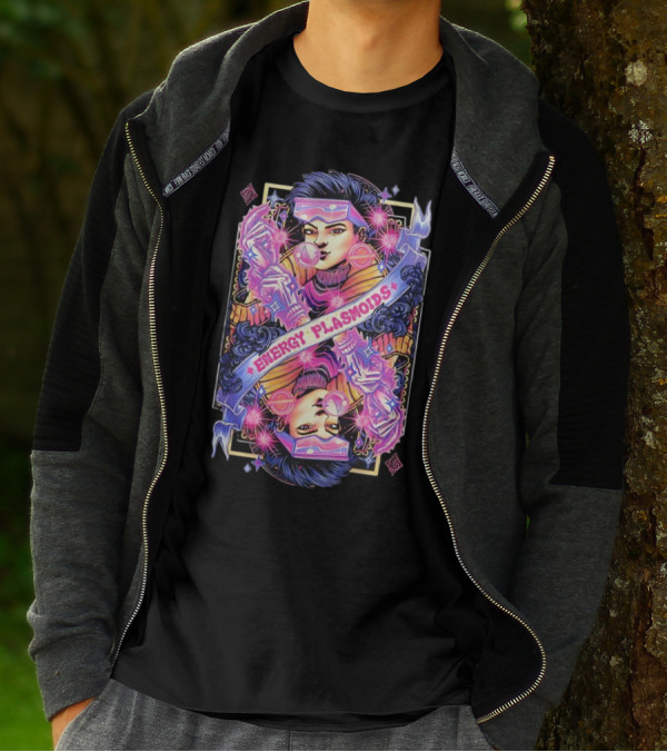 Jubilation Lee Energy Plasmoids Colorful Playing Card T-Shirt