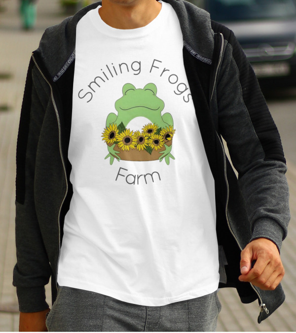 Smiling Frogs Farm Sunflowers Frogs T-Shirt