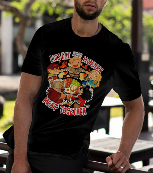 Let's Eat Monster Meat Together Non-FDA Approved Dungeon Meshi T-Shirt