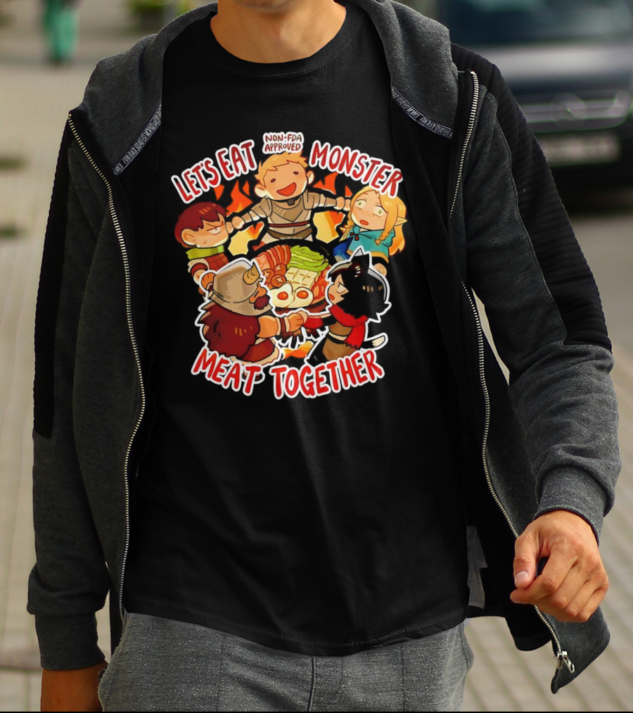 Let's Eat Monster Meat Together Non-FDA Approved Dungeon Meshi T-Shirt