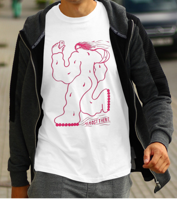Almost There Red Abstract Figure T-Shirt