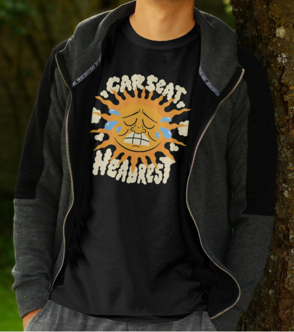 Car Seat Headrest Sun Crying Face T-Shirt