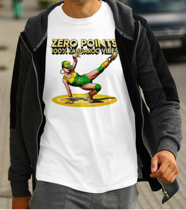 Zero Points 100% Kangaroo Vibes Breakdancing RayGun T-Shirt