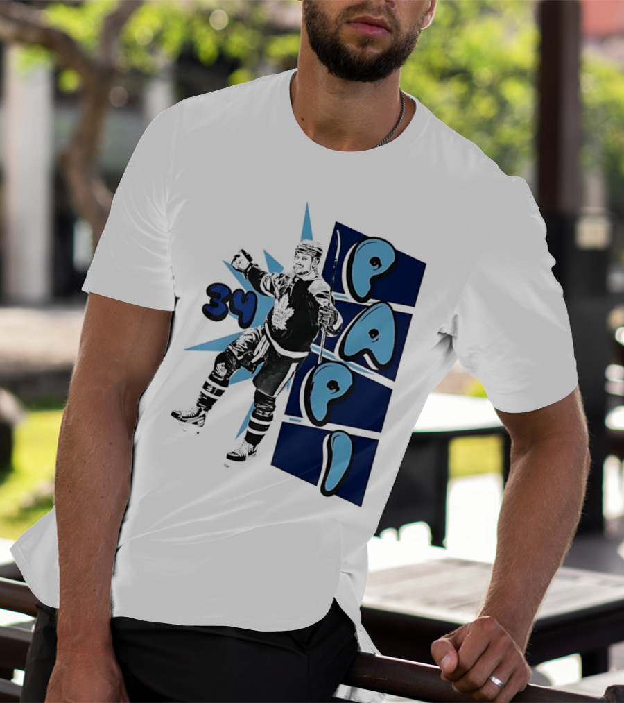 Toronto Maple Leafs Auston Matthews 34 Papi Hockey Legend T-Shirt