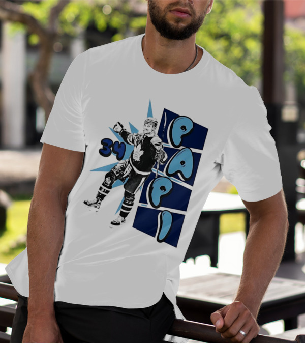 Toronto Maple Leafs Auston Matthews 34 Papi Hockey Legend T-Shirt
