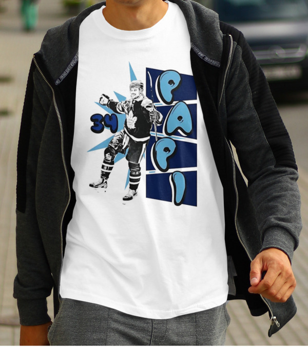 Toronto Maple Leafs Auston Matthews 34 Papi Hockey Legend T-Shirt