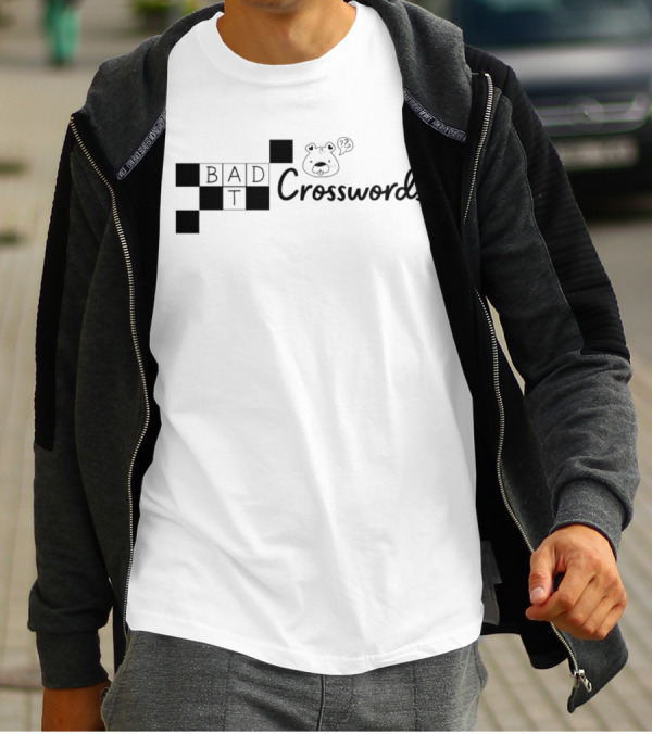 BAD T Crosswords Bear Icon Puzzled Expression T-Shirt